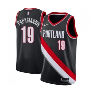 Men's Nike Portland Trail Blazers #19 Georgios Papagiannis Swingman Black NBA Jersey - Icon Edition