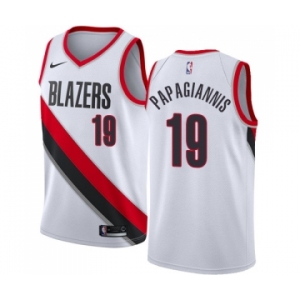 Men's Nike Portland Trail Blazers #19 Georgios Papagiannis Swingman White NBA Jersey - Association Edition