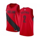 Men's Nike Portland Trail Blazers #2 Wade Baldwin Authentic Red NBA Jersey Statement Edition