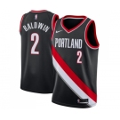 Men's Nike Portland Trail Blazers #2 Wade Baldwin Swingman Black NBA Jersey - Icon Edition