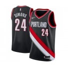 Men's Nike Portland Trail Blazers #24 Anfernee Simons Swingman Black NBA Jersey - Icon Edition