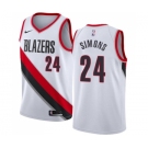 Men's Nike Portland Trail Blazers #24 Anfernee Simons Swingman White NBA Jersey - Association Edition