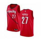 Men's Nike Portland Trail Blazers #27 Jusuf Nurkic Red Swingman Jersey - Earned Edition