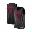 Men's Nike Portland Trail Blazers #3 C.J. McCollum Swingman Black NBA Jersey - 2018-19 City Edition