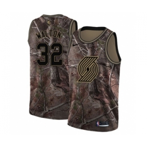 Men's Nike Portland Trail Blazers #32 Bill Walton Swingman Camo Realtree Collection NBA Jersey