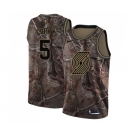 Men's Nike Portland Trail Blazers #5 Seth Curry Swingman Camo Realtree Collection NBA Jersey