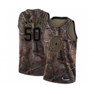 Men's Nike Portland Trail Blazers #50 Caleb Swanigan Swingman Camo Realtree Collection NBA Jersey