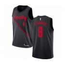 Men's Nike Portland Trail Blazers #6 Nik Stauskas Swingman Black NBA Jersey - 2018-19 City Edition