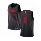 Men's Nike Portland Trail Blazers #8 Al-Farouq Aminu Swingman Black NBA Jersey - 2018-19 City Edition