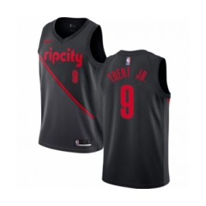 Men's Nike Portland Trail Blazers #9 Gary Trent Jr. Swingman Black NBA Jersey - 2018-19 City Edition