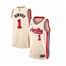 Men's Portland Trail Blazers #1 Anfernee Simons Swingman Cream Basketball Jersey 2019-20 City Edition