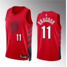 Men's Portland Trail Blazers #11 Malcolm Brogdon Red Statement Edition Stitched Basketball Jersey