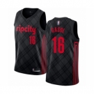 Men's Portland Trail Blazers #16 Pau Gasol Authentic Black Basketball Jersey - City Edition