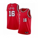 Men's Portland Trail Blazers #16 Pau Gasol Authentic Red Hardwood Classics Basketball Jersey