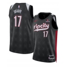 Men's Portland Trail Blazers #17 Shaedon Sharpe Black 2024-25 City Edition Edition Stitched Basketball Jersey