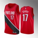 Men's Portland Trail Blazers #17 Shaedon Sharpe Red Statement Edition Stitched Basketball Jersey