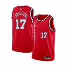 Men's Portland Trail Blazers #17 Skal Labissiere Authentic Red Hardwood Classics Basketball Jersey