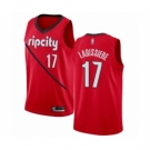 Men's Portland Trail Blazers #17 Skal Labissiere Red Swingman Jersey - Earned Edition