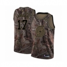 Men's Portland Trail Blazers #17 Skal Labissiere Swingman Camo Realtree Collection Basketball Jersey