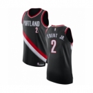 Men's Portland Trail Blazers #2 Gary Trent Jr. Authentic Black Basketball Jersey - Icon Edition