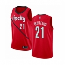 Men's Portland Trail Blazers #21 Hassan Whiteside Red Swingman Jersey - Earned Edition