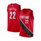 Men's Portland Trail Blazers #22 Clyde Drexler Authentic Red Finished Basketball Jersey - Statement Edition