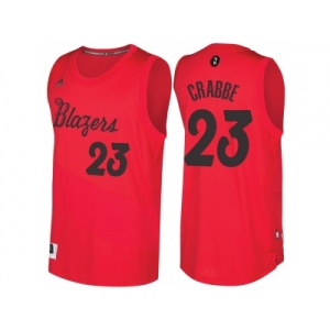 Men's Portland Trail Blazers #23 Allen Crabbe Red 2016 Christmas Day NBA Swingman Jersey