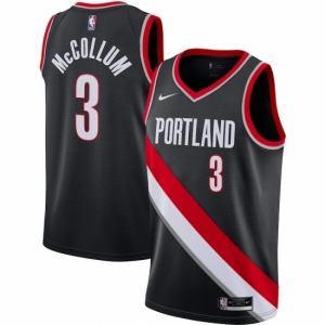 Men's Portland Trail Blazers #3 C.J. McCollum Nike Black 2020-21 Swingman Jersey