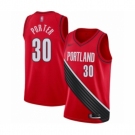 Men's Portland Trail Blazers #30 Terry Porter Swingman Red Finished Basketball Jersey - Statement Edition