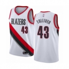 Men's Portland Trail Blazers #43 Anthony Tolliver Swingman White Basketball Jersey - Association Edition