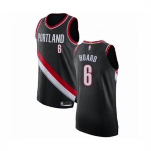 Men's Portland Trail Blazers #6 Jaylen Hoard Authentic Black Basketball Jersey - Icon Edition