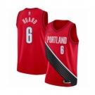 Men's Portland Trail Blazers #6 Jaylen Hoard Authentic Red Finished Basketball Jersey - Statement Edition