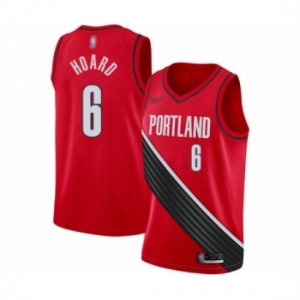 Men's Portland Trail Blazers #6 Jaylen Hoard Authentic Red Finished Basketball Jersey - Statement Edition