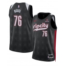 Men's Portland Trail Blazers #76 Taze Moore Black 2024-25 City Edition Edition Stitched Basketball Jersey