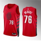 Men's Portland Trail Blazers #76 Taze Moore Red Statement Edition Stitched Basketball Jersey