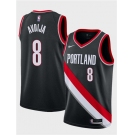 Men's Portland Trail Blazers #8 Deni Avdija Black Icon Edition Stitched Basketball Jersey