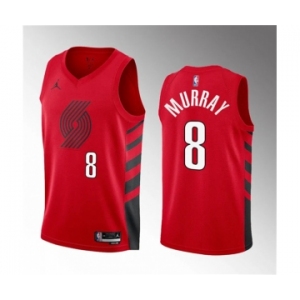 Men's Portland Trail Blazers #8 Kris Murray 2023 Draft Red Statement Edition Stitched Basketball Jersey