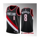 Men's Portland Trail Blazers #8 Kris Murray Black 2023 Draft Icon Edition Stitched Basketball Jersey