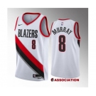 Men's Portland Trail Blazers #8 Kris Murray White 2023 Draft Association Edition Stitched Basketball Jersey