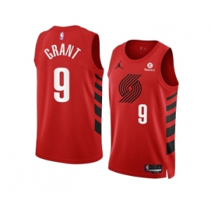 Men's Portland Trail Blazers #9 Jerami Grant 2022-23 Red Statement Edition Swingman Stitched Basketball Jersey