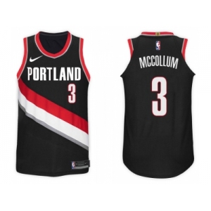 Nike NBA Portland Trail Blazers #3 C.J McCollum Jersey 2017-18 New Season Black Jerse
