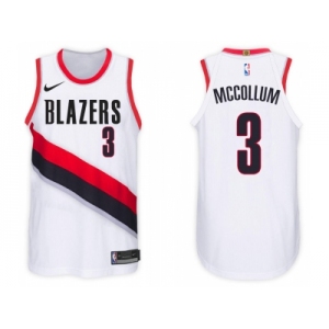 Nike NBA Portland Trail Blazers #3 C.J McCollum Jersey 2017-18 New Season White Jersey