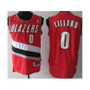 nba Portland Trail Blazers #0 Damian Lillard Red(Revolution 30 Swingman)