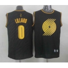 nba portland trailblazers #0 lillard black[gold lettering fashion]