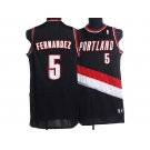 nba portland trailblazers #5 fernandez black