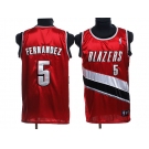 nba portland trailblazers #5 fernandez red