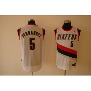 nba portland trailblazers #5 fernandez white(fans edition)