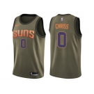 Men Nike Phoenix Suns #0 Marquese Chriss Green Salute to Service NBA Swingman Jersey