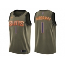 Men Nike Phoenix Suns #1 Penny Hardaway Green Salute to Service NBA Swingman Jersey