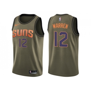 Men Nike Phoenix Suns #12 T.J. Warren Green Salute to Service NBA Swingman Jersey